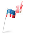 © Makkuro_GL - Wavy USA national flag isolated on white background