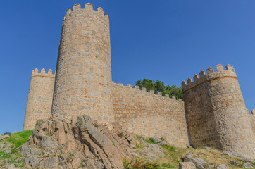 Wall Mural - Avila wall detail of the towers