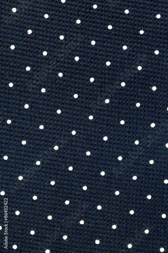Fotografia, Obraz Navy blue box weave cotton fabric with white dots, full frame