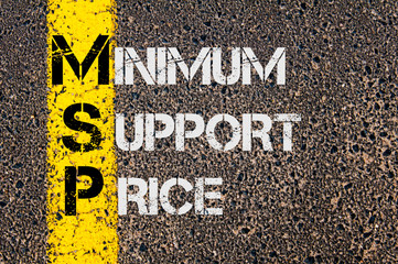 Wall Mural - Business Acronym MSP as Minimum Support Price
