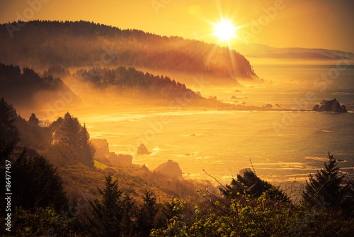 Obraz Dibond California Coastal Sunset