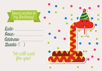 Sticker - birthday invitation