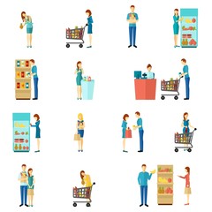 Sticker - Buyers Flat Icon Set