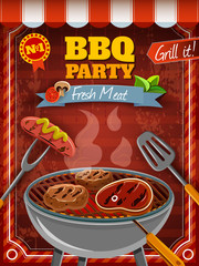 Wall Mural - Barbecue Party Poster