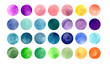Watercolour circle textures. Mega-useful pack for you to drag