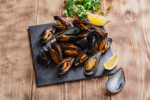 Mussels Steamed Oysters With Lemon And Herbs