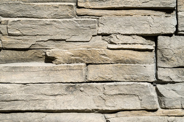 Poster - Decorative relief cladding slabs imitating stones on wall