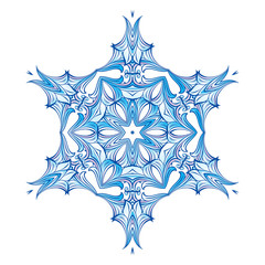 Poster - Blue snowflake