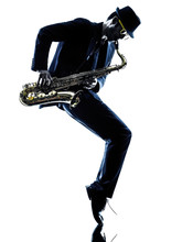 Man Saxophonist Playing Saxophone Player 