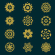 © Jumpee to do - set of circles pattern with leaf and floral concept