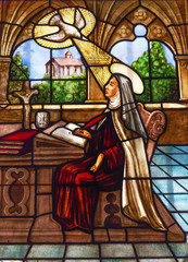 Wall Mural - St Teresa Stained Glass Convento de Santa Teresa Avila Spain