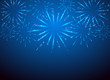 Sparkle fireworks on blue background
