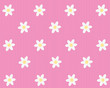 pink background with white flowers print