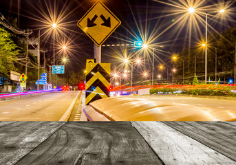 Long exposure traffic scene of Thailand