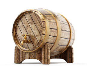 Wooden barrel with tap