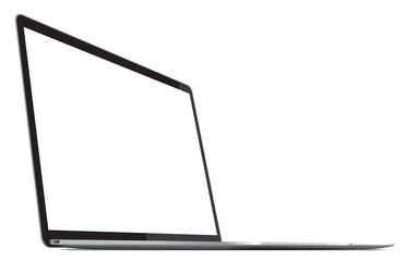 Wall Mural - laptop with thin body, blank screen - vector illustration