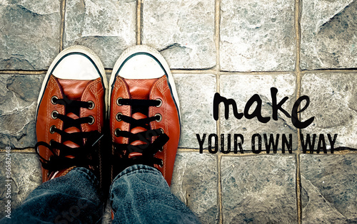 Plakat na zamówienie Make your own way, Inspiration quote
