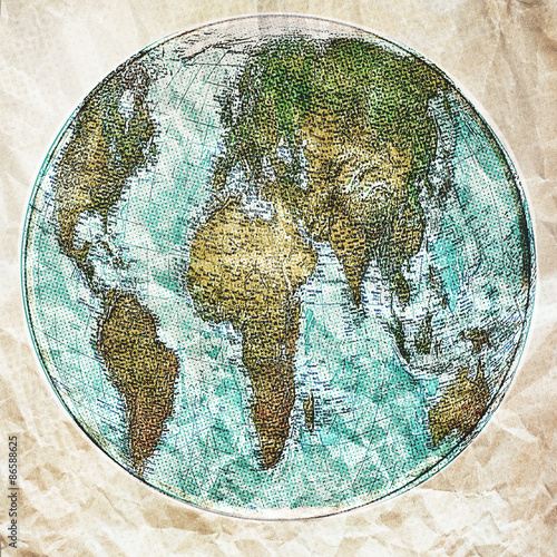 Plakat na zamówienie The world in a circle