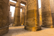 Pillars Of The Great Hypostyle Hall Of The Temple Of Karnak, Luxor (Egypt)