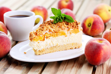 peaches cheesecake