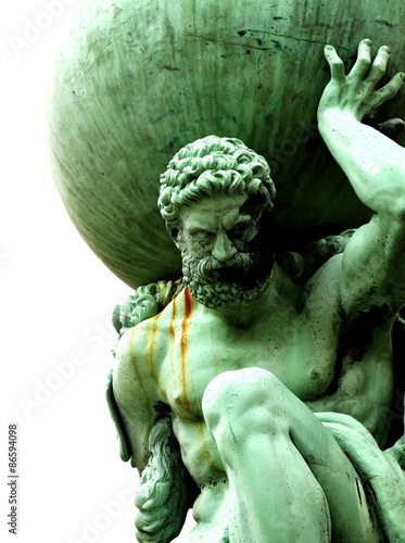 Cuadros en Lienzo Statue of Atlas
Statue of Atlas isolated on white background.