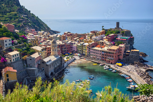 Fototapeta na wymiar View of Vernazza village - Cinque Terre - Italy