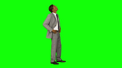Aufkleber - Businessman standing with hands on hips