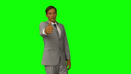 Aufkleber - Businessman gesturing thumbs up