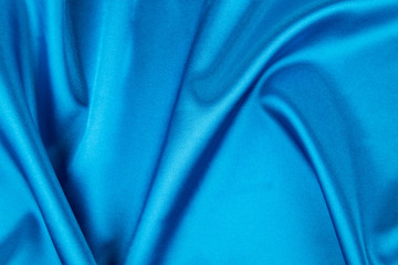 Wall Mural - Blue silk drapery.