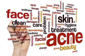 Wall Mural - Acne word cloud