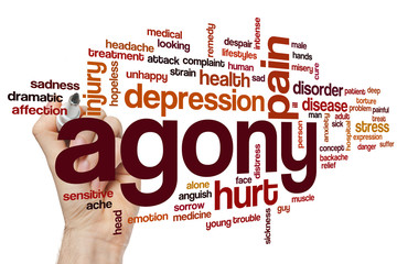 Sticker - Agony word cloud