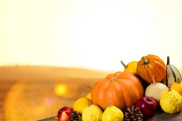 Wall Mural - Background, pumpkin, squash.