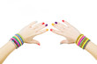 © 5second - Loom bracelets on hands of young girl