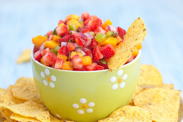 Strawberry mango salsa