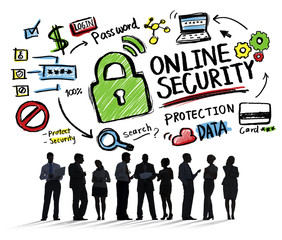 Wall Mural - Online Security Protection Internet Safety Business Communicatio