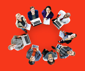 Global Communications Technology Laptop Digital Devices Concept