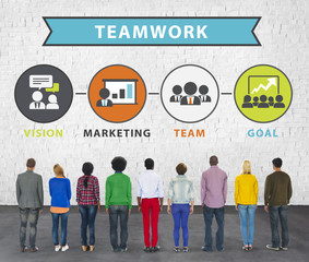 Poster - People Togetherness Corporate Connection Teamwork Concept