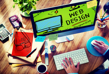 Wall Mural - Web Design Web Development Responsive Branding Concept