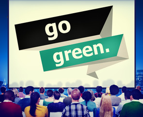 Canvas Print - Go Green Environmental Conservation Business Concept