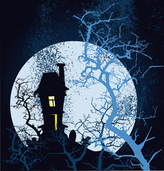 Wall Mural - Happy Halloween grunge poster