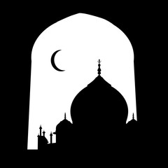 taj mahal vector silhouette