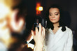 © syrotkin - happy elegant stylish luxury beautiful brunette bride preparing