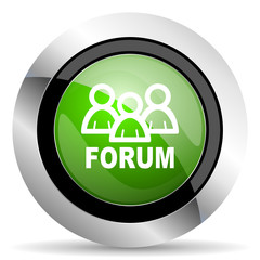 Aufkleber - forum icon, green button