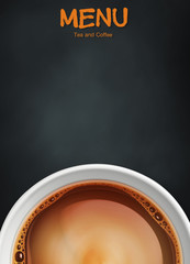 Wall Mural - beverage coffee and tea background