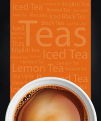 Wall Mural - beverage coffee and tea background