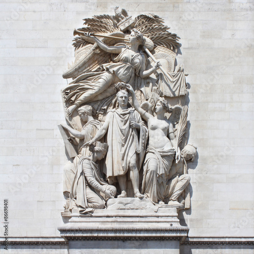 Poster Paris - Arc de Triomphe / Le Triomphe de 1810 de Cortot