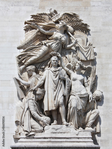 Poster Paris - Arc de Triomphe / Le Triomphe de 1810 de Cortot