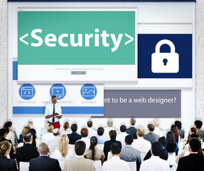 Wall Mural - Group of Business People Seminar Security Concept