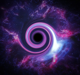 Wall Mural - black hole in space. elements of this image furnished by nasa.