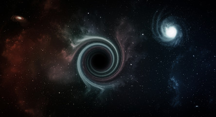 Wall Mural - black hole in space. abstract background.